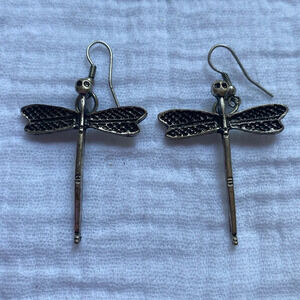 Dragonfly Earrings Dangle Dragonflies Nature Bohemian Jewelry Sterling Silver‎